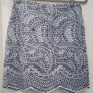 Loft Embroidered Skirt